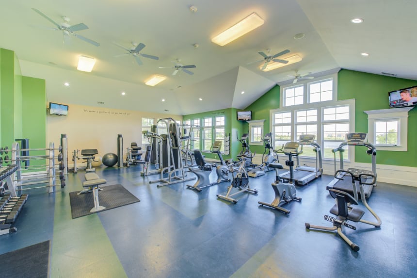 Fitness Center in a West Lafayette apartment community.